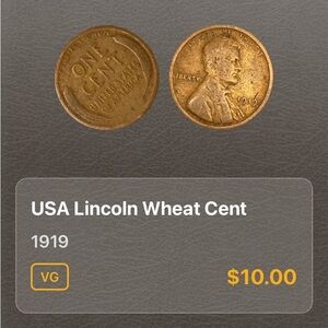 USA Lincoln Wheat Cent Coin